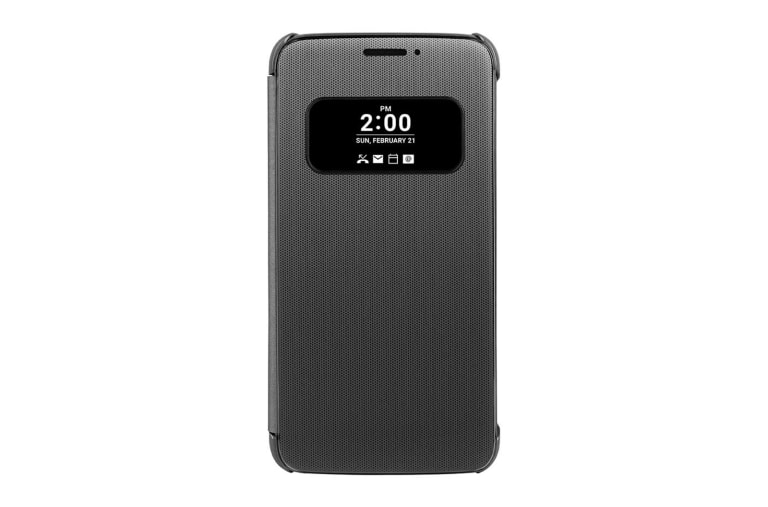 Vue avant de Étui Quick Cover du LG G5 - Titane CFV-160 Titane