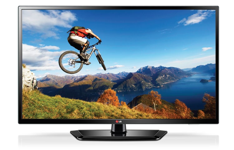 Vue avant de Rapprochez-vous de la clarté haute définition éclatante et de la qualité d&#39;image lumineuse du téléviseur 42LS3450 720p DEL de LG 42LS3450