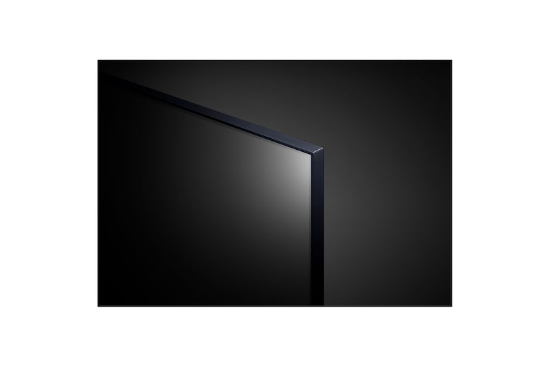 Gros plan du bord supérieur du LG UHD TV, UT70