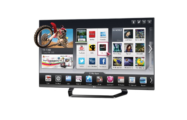 LG TV 47 pouces | Smart 3D TV | DEL | Écran Cinema | Smart Share, 47LM6400