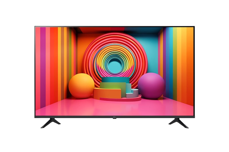 Vue de face du téléviseur LG UHD, UT75