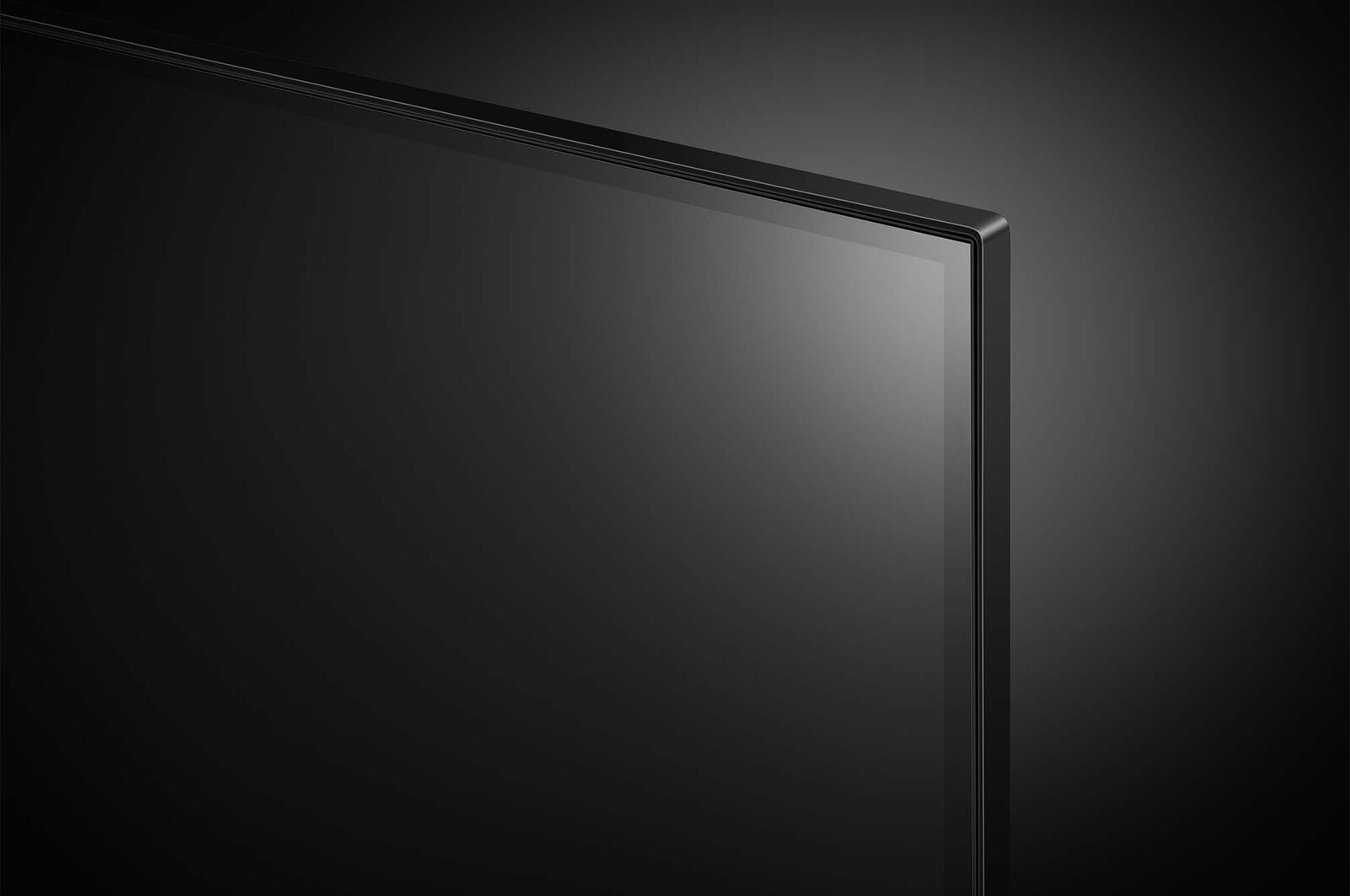 Gros plan du bord supérieur du LG UHD TV, UT75