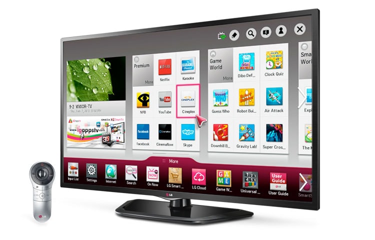 LG Téléviseur LG de 60 pouces, 1080p, 120 Hz, DEL avec fonction Smart, 60LN5750