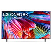 Une vue de face du téléviseur QNED de LG