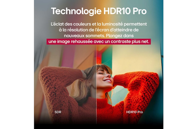 LG TV avec un écran de taille impressionnante monté sur un mur au-dessus d’une LG Soundbar dans un salon de style moderne.