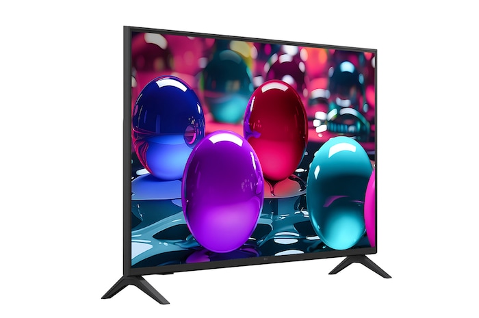 Vue latérale gauche du téléviseur LG UHD UA70.