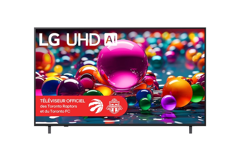 Vue avant de 65 Téléviseur Smart LG UHD AI UA79 4k 2025 65UA7900YUA