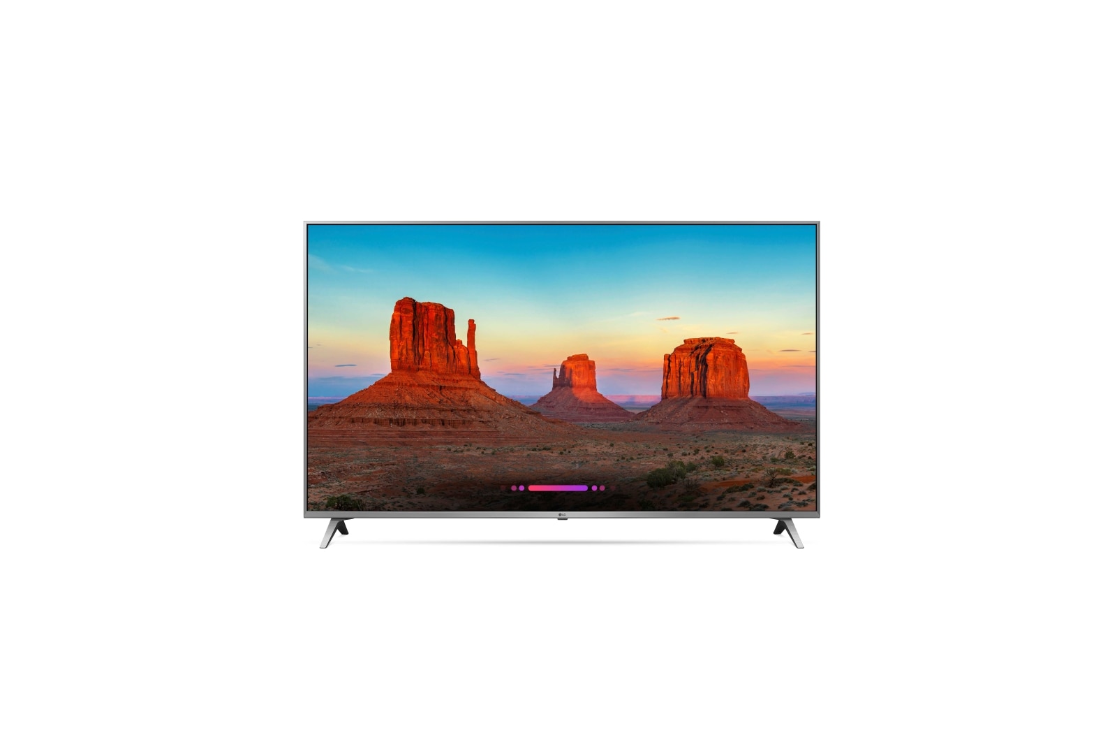 Vue avant de Téléviseur SUPER UHD UK7700 de 65 po de LG doté de la technologie ThinQ IA 65UK7700AUB