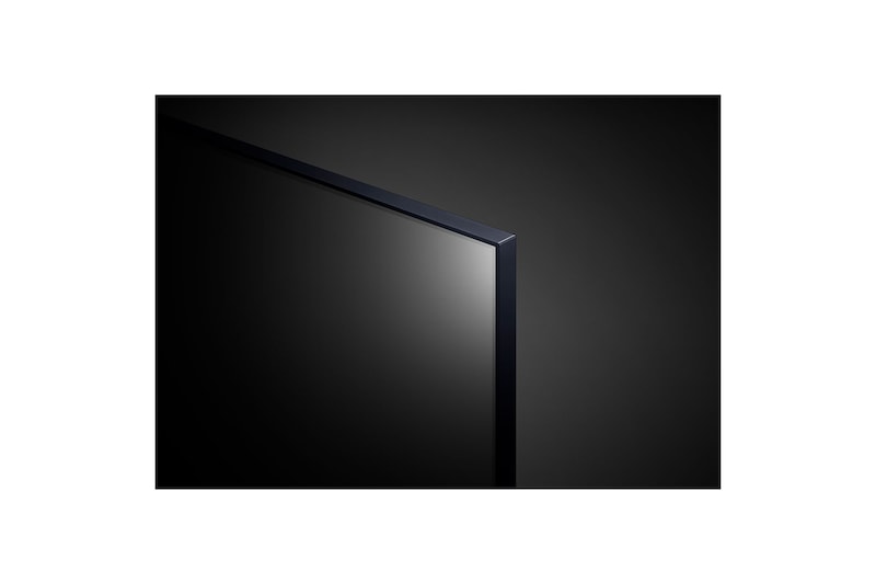 Gros plan du bord supérieur du LG UHD TV, UT70