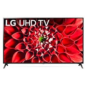 Vue de face du téléviseur UHD de LG et code QR qui renvoie à la page de TV AR de LG (http://www.lgtvism.com/lgtvar)