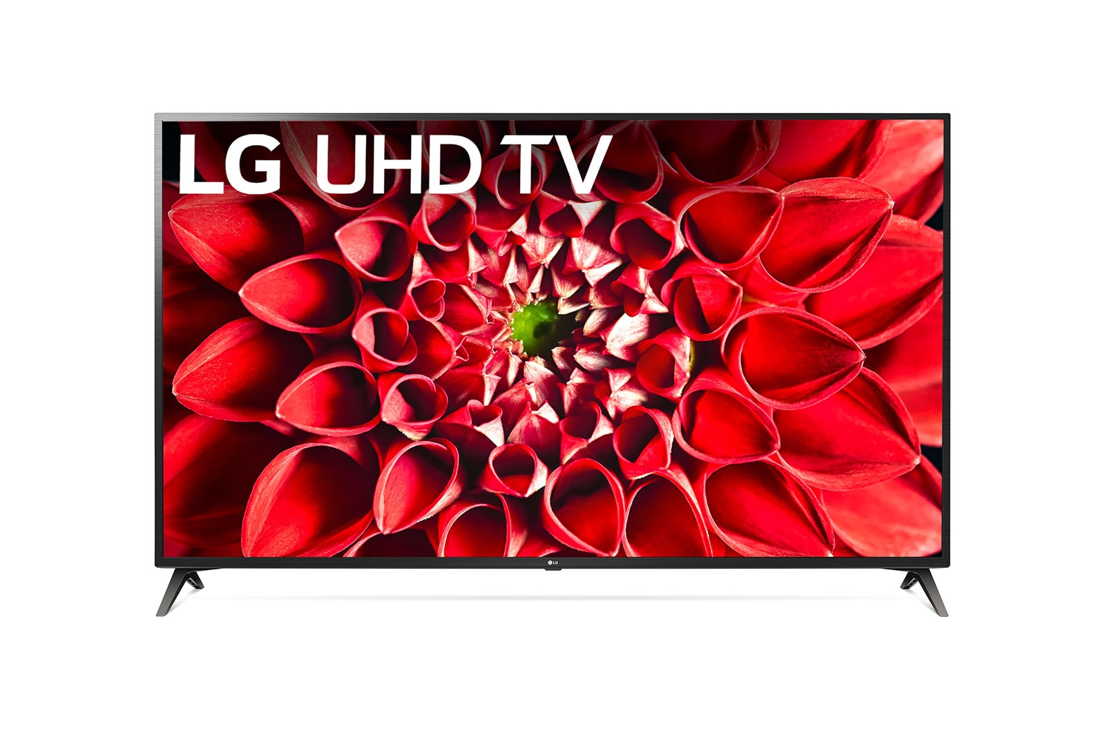 Vue de face du téléviseur UHD de LG et code QR qui renvoie à la page de TV AR de LG (http://www.lgtvism.com/lgtvar)