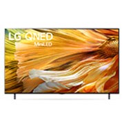 Une vue de face du téléviseur QNED de LG
