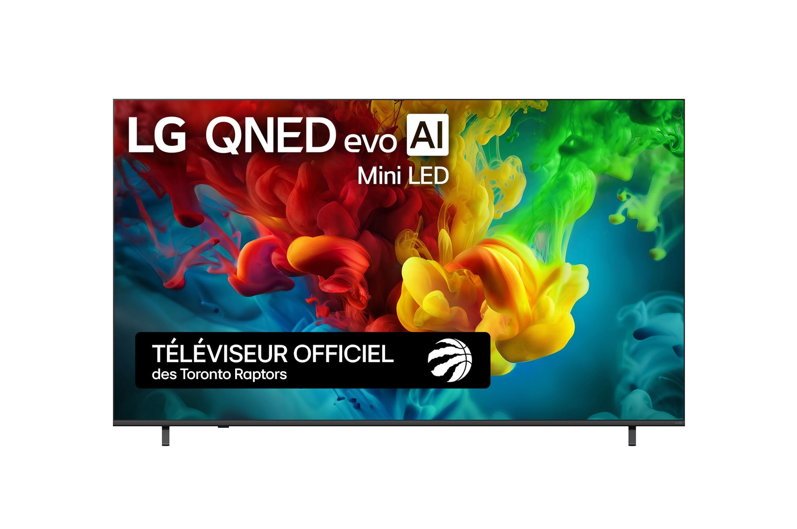 Vue avant de 85 inch LG QNED evo AI QNED82 Mini LED 4K Smart TV 2026 85QNED82BUA