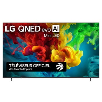 Vue avant de 85 inch LG QNED evo AI QNED82 Mini LED 4K Smart TV 2026 85QNED82BUA