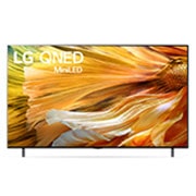 Une vue de face du téléviseur QNED de LG