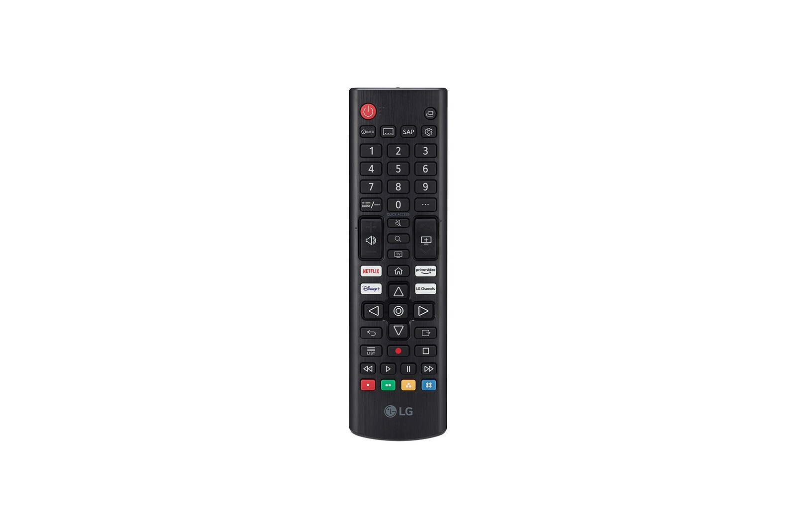 Front view of remote
