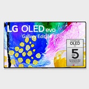 Vue de face avec LG OLED evo Gallery Edition à l'écran