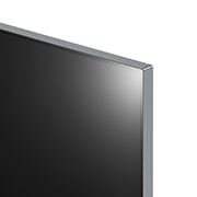 Image en gros plan du téléviseur OLED evo de LG, OLED G4, montrant le bord supérieur ultramince