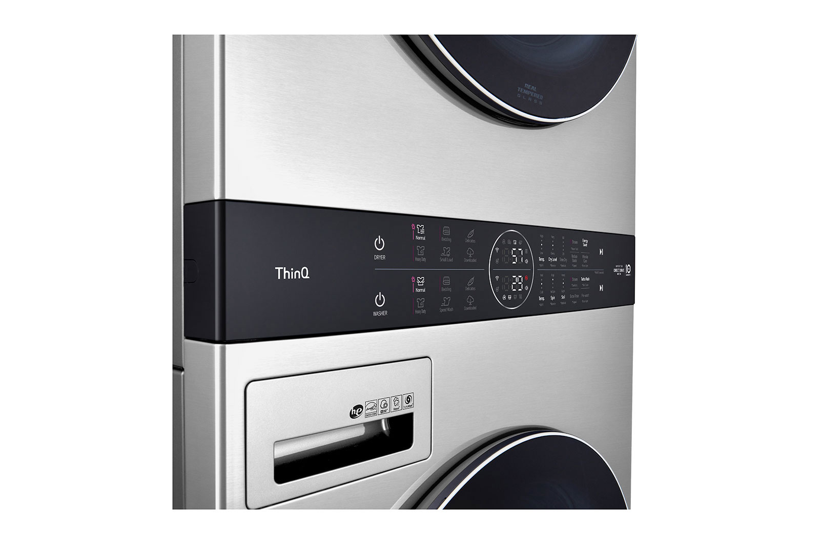 LG Unité simple WashTower<sup>MC</sup> avec laveuse à chargement frontal de 5,8 pi³ dotée de Center Control<sup>MC</sup> et sécheuse de 7,4 pi³ LG STUDIO, WSEX200HNA