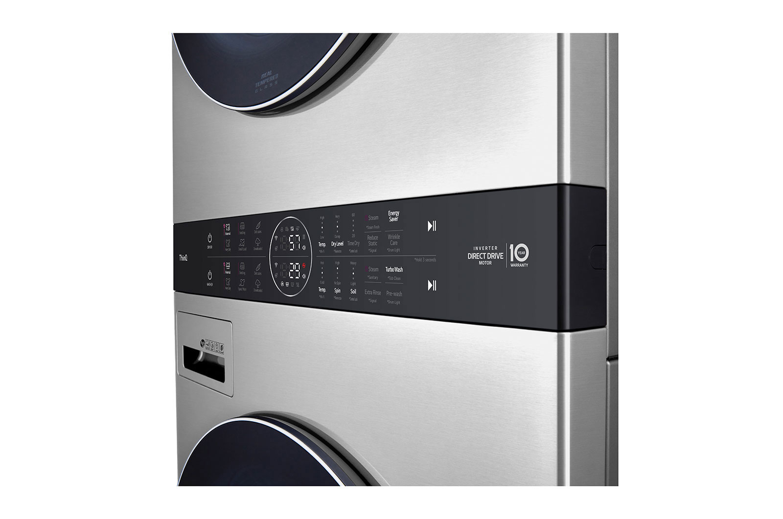 LG Unité simple WashTower<sup>MC</sup> avec laveuse à chargement frontal de 5,8 pi³ dotée de Center Control<sup>MC</sup> et sécheuse de 7,4 pi³ LG STUDIO, WSEX200HNA