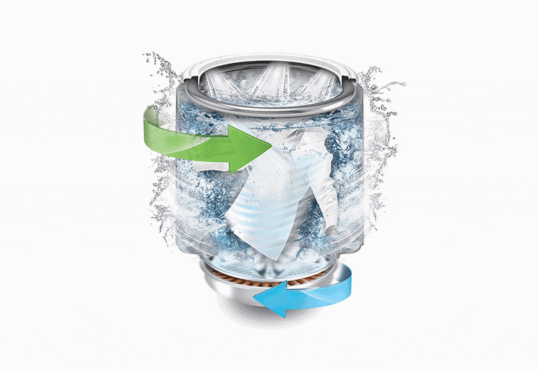 Pulseur et cuve essoreuse avec récurage