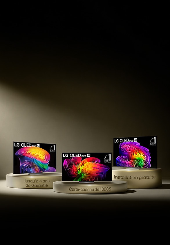 Offres OLED exclusives : Garantie, Installation ou Carte‑cadeau sur modèles sélectionnés