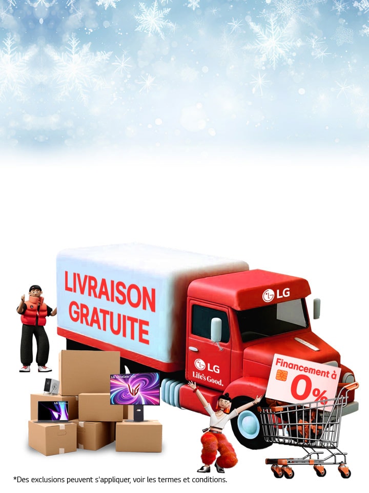 Livraison gratuite et financement 0% sur LG Moniteurs & PC