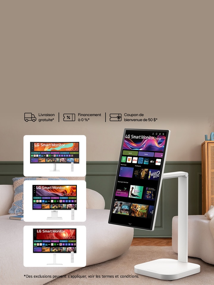 Mise à niveau des fêtes : Support à 199,99 $ prix de lancement. Moniteurs intelligents sélectionnés à prix vedette.