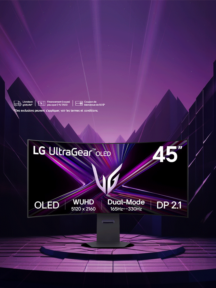 Éclat et vitesse réunis: Prix exclusif sur l’UltraGear OLED™
