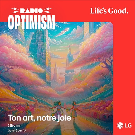 La pochette du disque Ton art, notre joie, créée par Olivier grâce à l’IA.