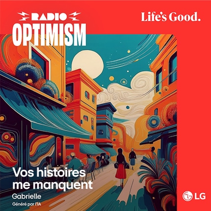 La pochette du disque Vos histoires me manquent, créée par Gabrielle grâce à l’IA.