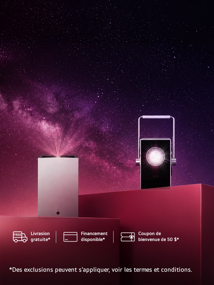 CineBeam Q et S à partir de 999,99 $. La véritable expérience 4K avec la technologie laser RVB à 3 canaux.