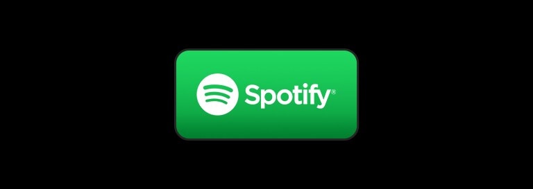 Il y a un bloc avec le logo Spotify.