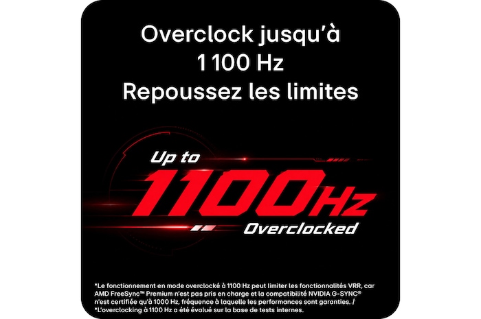 Moniteur pour jeu UltraGear G5 eSports 25 pouces (25G590B) avec 1 000 Hz natif en FHD et jusqu’à 1 100 Hz en overclock