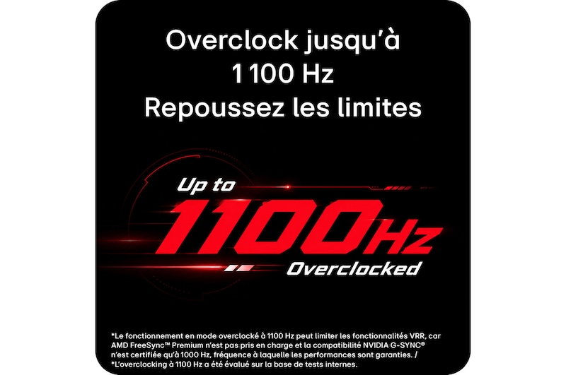 Moniteur pour jeu UltraGear G5 eSports 25 pouces (25G590B) avec 1 000 Hz natif en FHD et jusqu’à 1 100 Hz en overclock