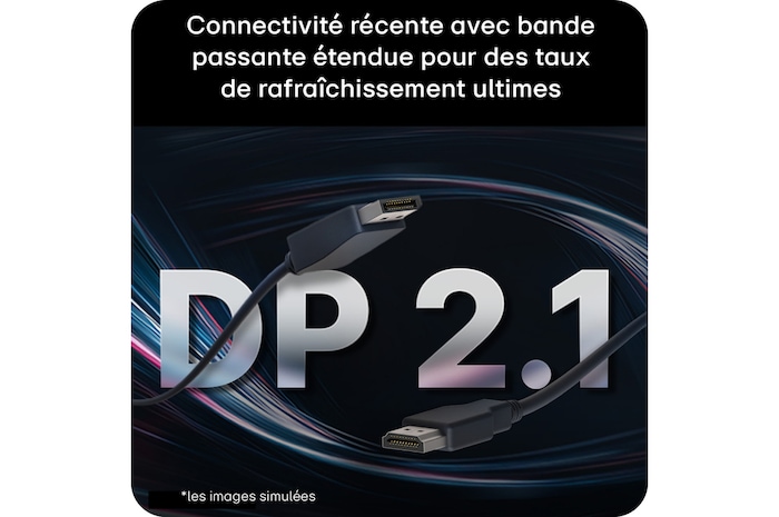 Moniteur pour jeu UltraGear G5 (25G590B) doté de DisplayPort 2.1 (UHBR 20) et HDMI 2.1 pour une expérience gaming ultime à taux de rafraîchissement élevé et haute résolution