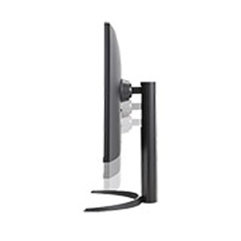 side view of the monitor moving downwards for height adjustment