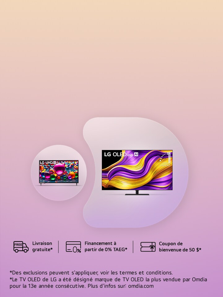 Plus d’écrans, plus d’économies : 5 % extra sur certains OLED + TV 43" offerte