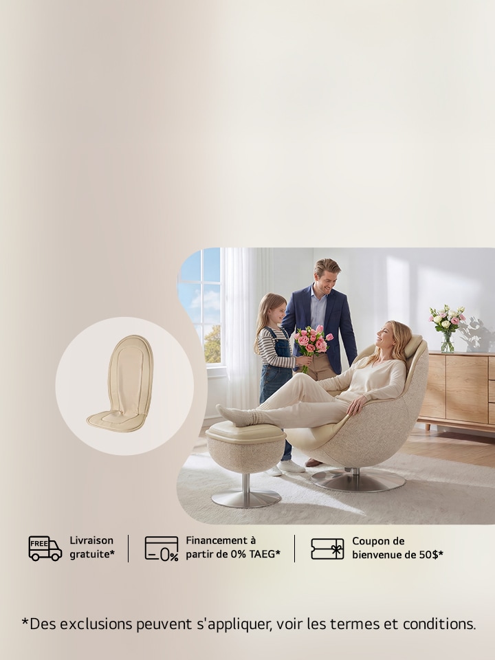 Fauteuil de massage à prix réduit 2,799.99 $ oussin de massage pour le dos à 0.99 $ (valeur de 129.99 $) !