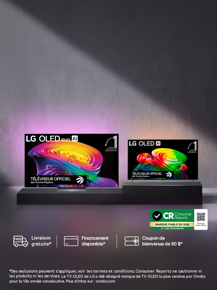 Téléviseurs OLED à partir de 1199,99 $. Découvrez la technologie à pixels autoémissifs de LG OLED.