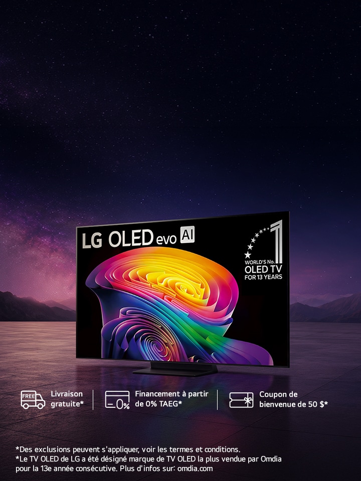 Noirs et couleurs parfaits : Téléviseurs OLED à partir de 1 199,99 $