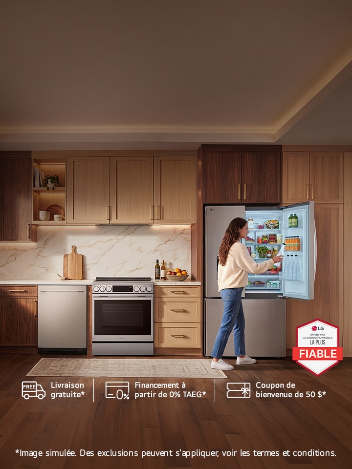 Économisez 300 $ à l’achat de 3+ électroménagers de cuisine, ou 100 $ à l’achat de 2. Livr. gratuite à l’achat de 2+.