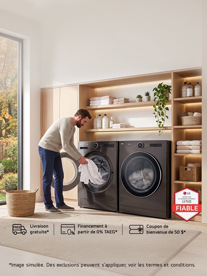 Économisez 100 $ sur certaines paires de buanderie. En plus, profitez de la livraison gratuite à l’achat de 2 ou plus!