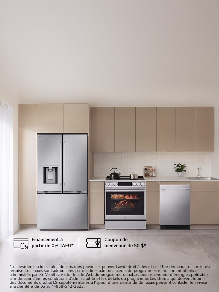 Ensembles de cuisine. 2 achetés = 100 $ de rabais. 3+ = 300 $ de rabais. Remises énergétiques supplémentaires.