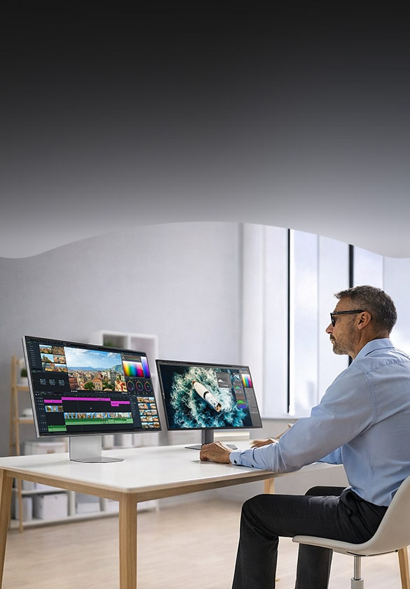 Du 1er mai au 31 décembre 2026 Doublez votre productivité Économisez 5% sur deux moniteurs LG. Passez au multi‑moniteurs