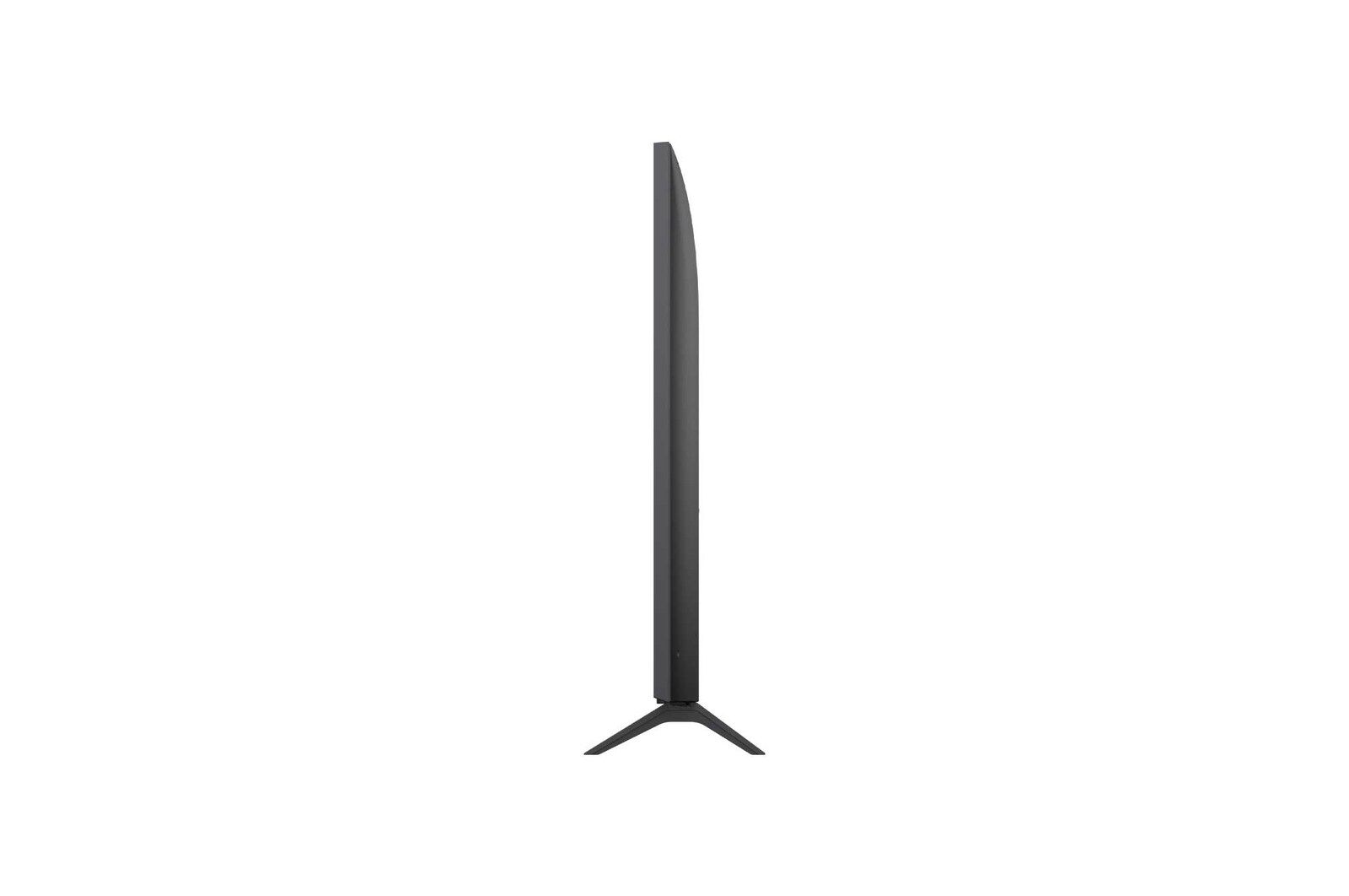 Linke Seitenansicht des LG NanoCell NANO80 TV.