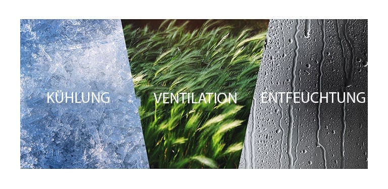 Kühlung, Ventilation und Entfeuchtung: 3-in-1-Betrieb