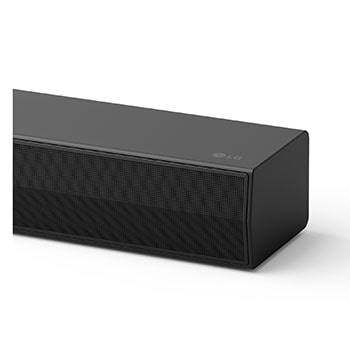 Frontansicht auf die Seitenecke der LG Soundbar DS60T