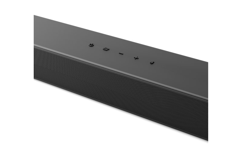 Schräge Draufsicht auf die Mitte der LG Soundbar DS60T