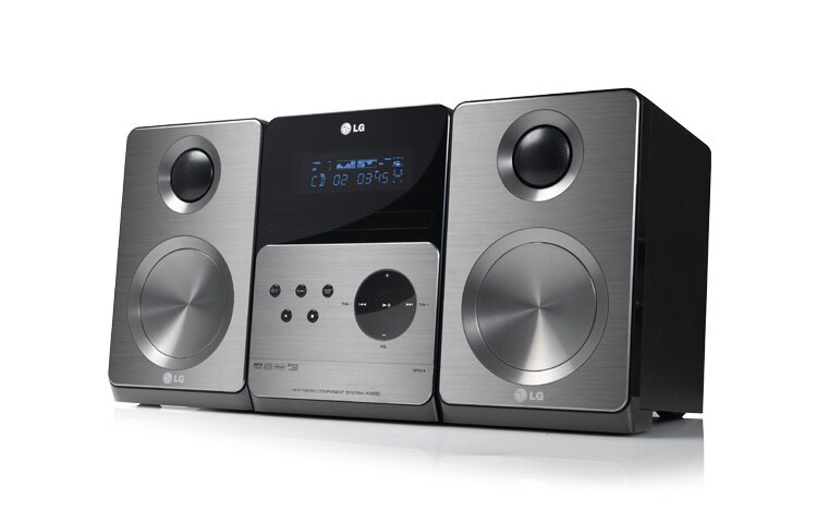 LG Micro-Hi-Fi-System mit USB 2.0-Anschluss inklusive Ladefunktion, MP3 Optimizer und USB Direct Recording, XA66